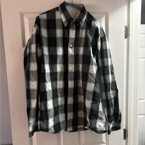 Stetson Black and White Checkered Men's Shirt